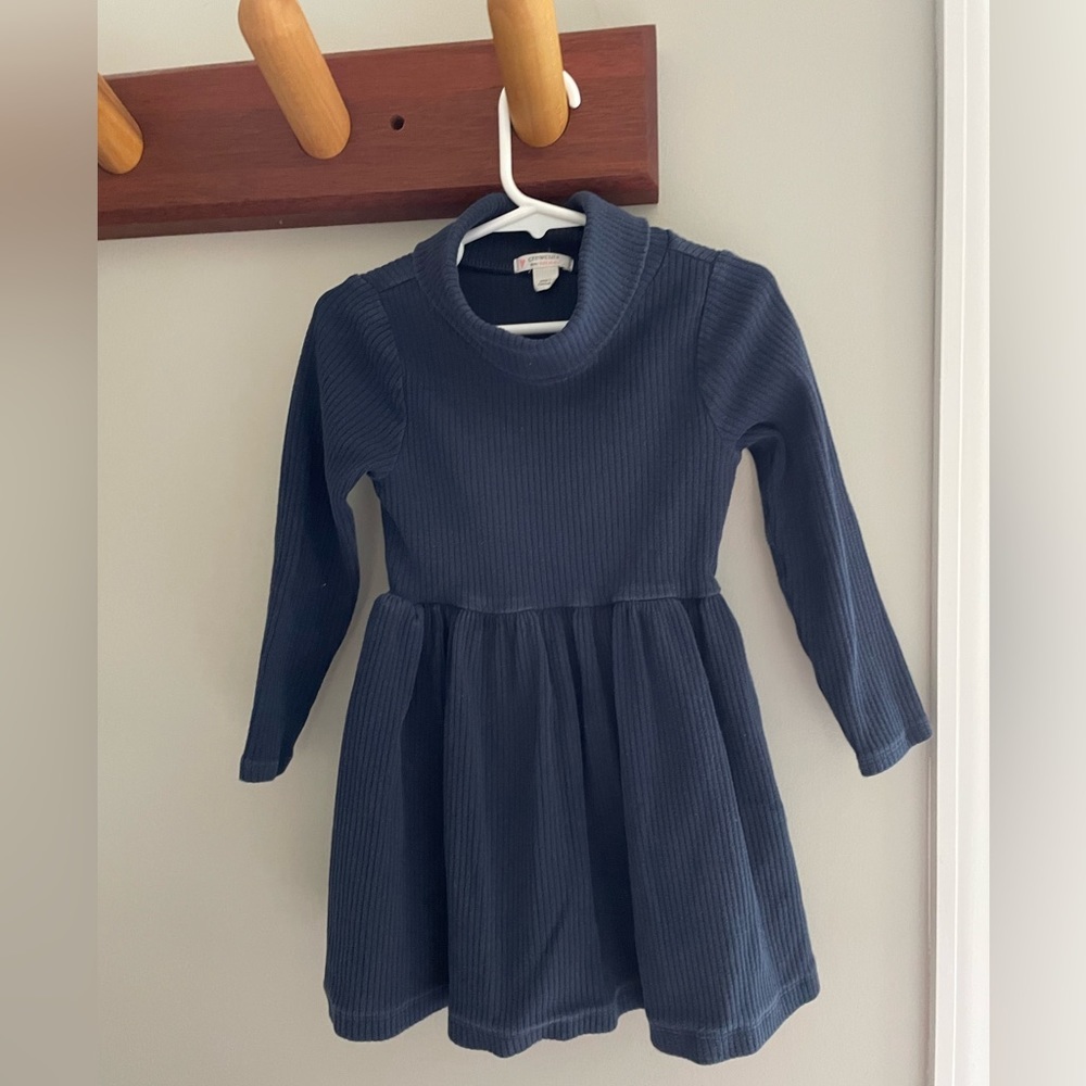 Navy Crewcuts size xxs (2-3) ribbed navy turtleneck dress EUC
